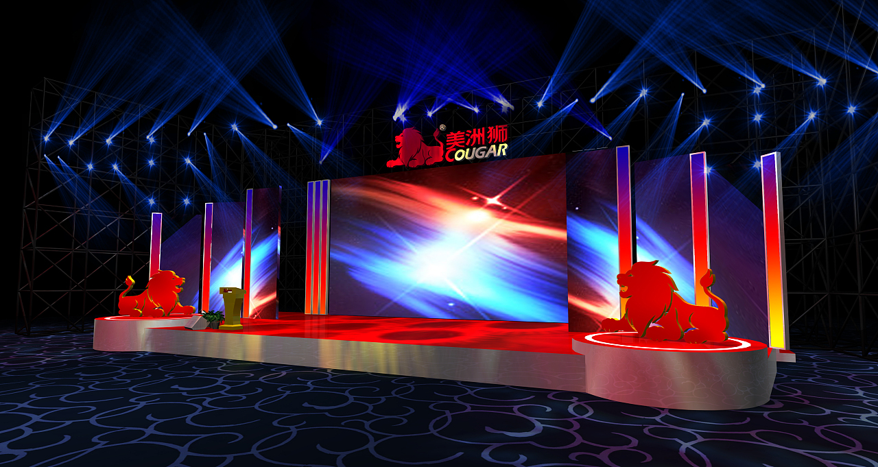 2016美洲獅新品發(fā)布會舞臺設計